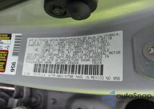 3TMJU4GN3BM110896: 43833932