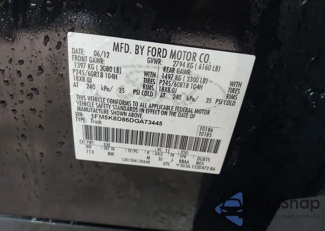 1FM5K8D86DGA73445: 43834040