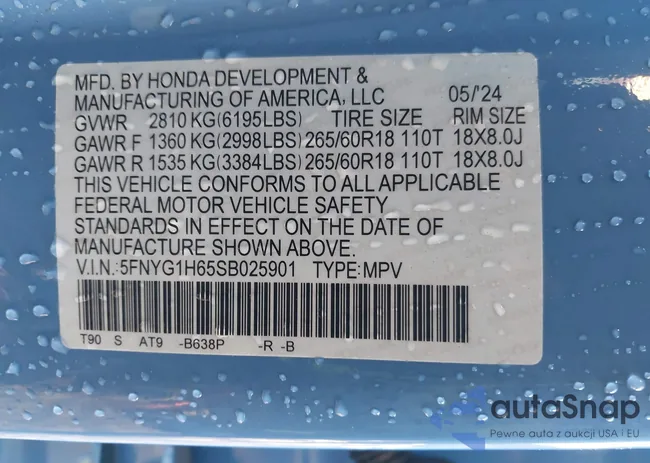 5FNYG1H65SB025901: 43834138