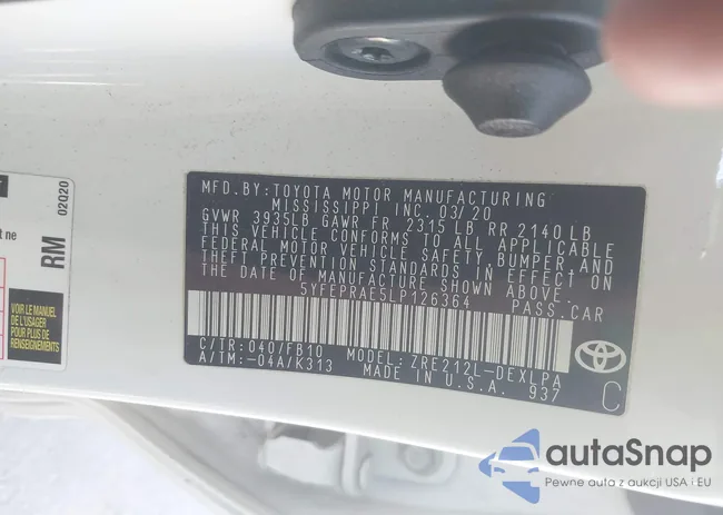 5YFEPRAE5LP126364: 43834164