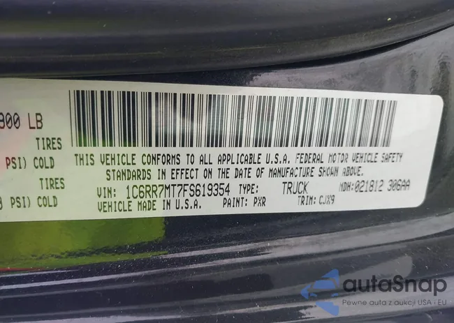 1C6RR7MT7FS619354: 43834211