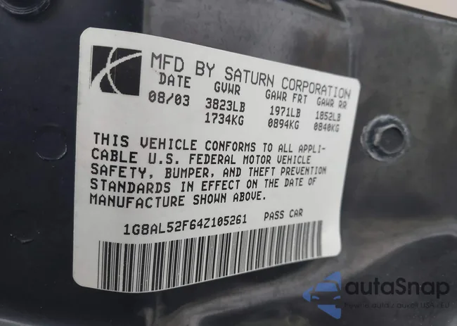 1G8AL52F64Z105261: 43834282