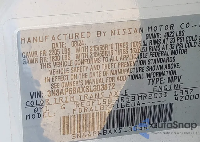 3N8AP6BAXSL303872: 43834338