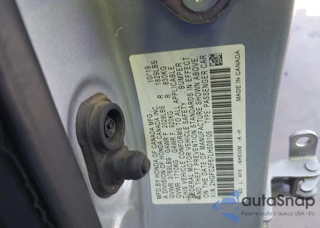 2HGFC2F67LH508105: 43834344