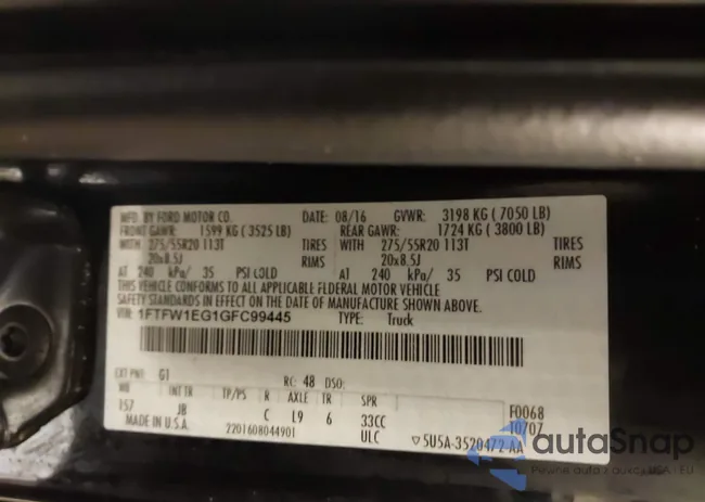 1FTFW1EG1GFC99445: 43834492