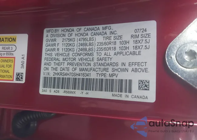 2HKRS4H70SH416341: 43833569