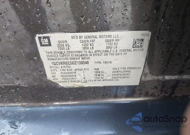 1GCVKREC5GZ138548: 43833609