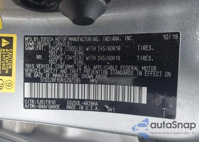 5TDZZRFH2KS297285: 43833642