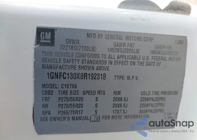 3GCPKSE75CG113291: 43833738