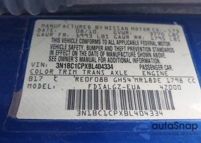 3N1BC1CPXBL404334: 43833744