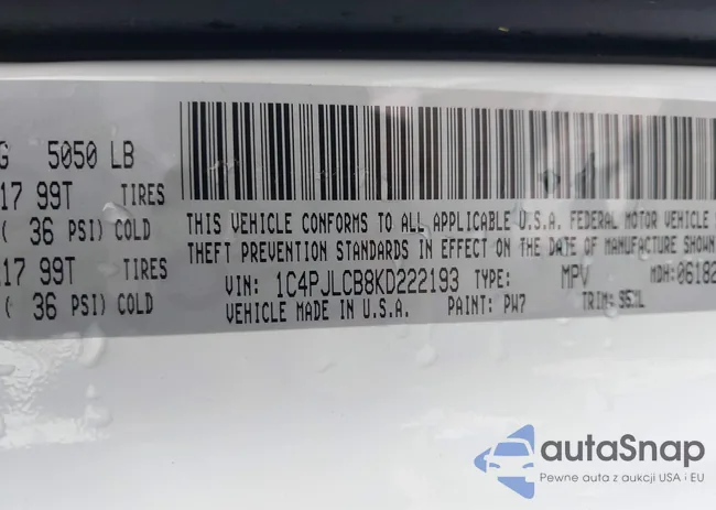 1C4PJLCB8KD222193: 43833807