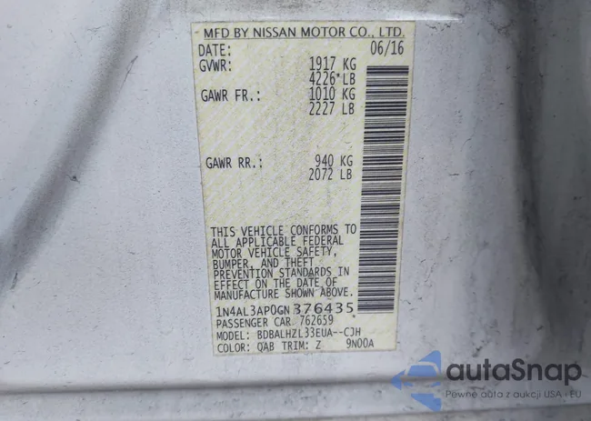 1N4AL3AP0GN376435: 43833867