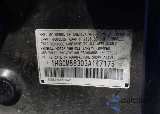 1HGCM56303A147175: 43833868