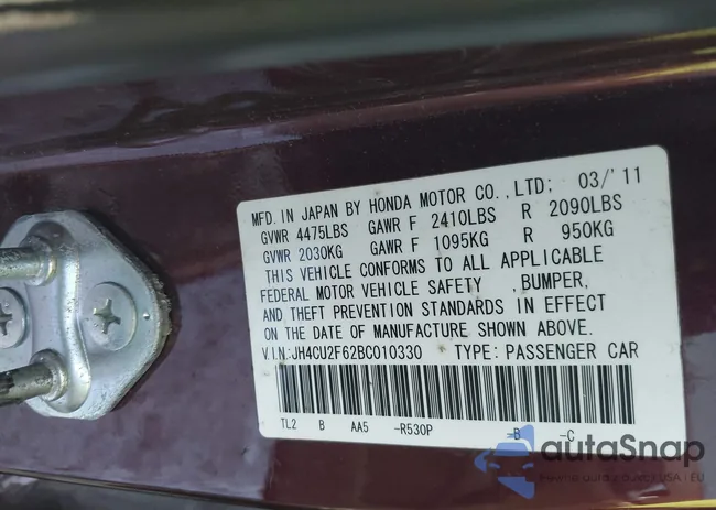 JH4CU2F62BC010330: 43834921