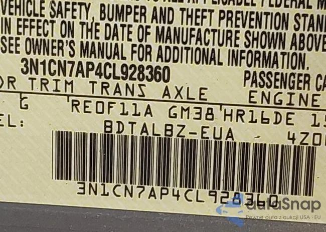 3N1CN7AP4CL928360: 43834954