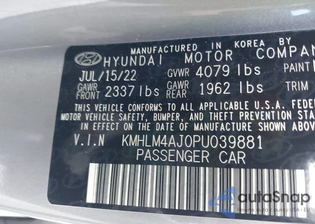 KMHLM4AJ0PU039881: 43835012