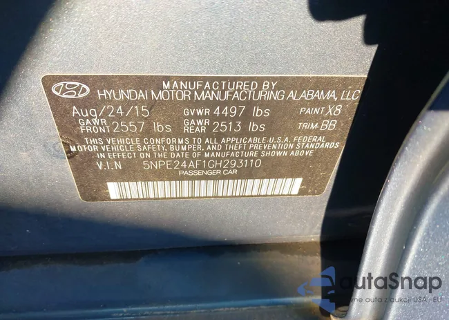 5NPE24AF1GH293110: 43835105