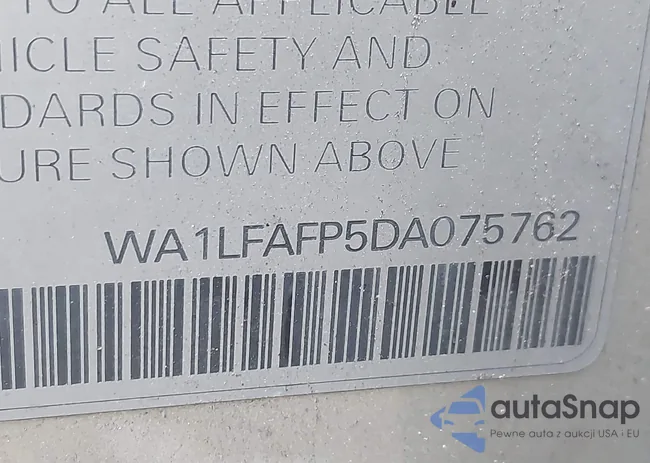 WA1LFAFP5DA075762: 43835159