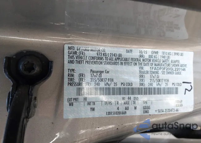 1FADP3F20GL220146: 43835211