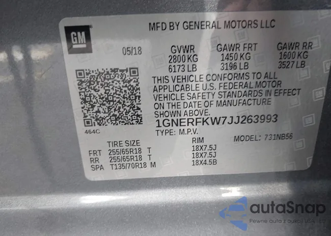 1GNERFKW7JJ263993: 43835251