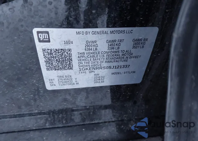 1GKENRRS0SJ121337: 43835278