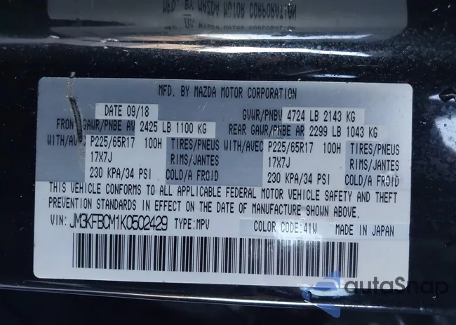 JM3KFBCM1K0502429: 43835408