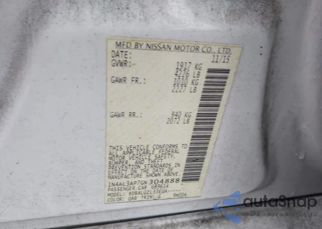 1N4AL3AP7GN304888: 43834543