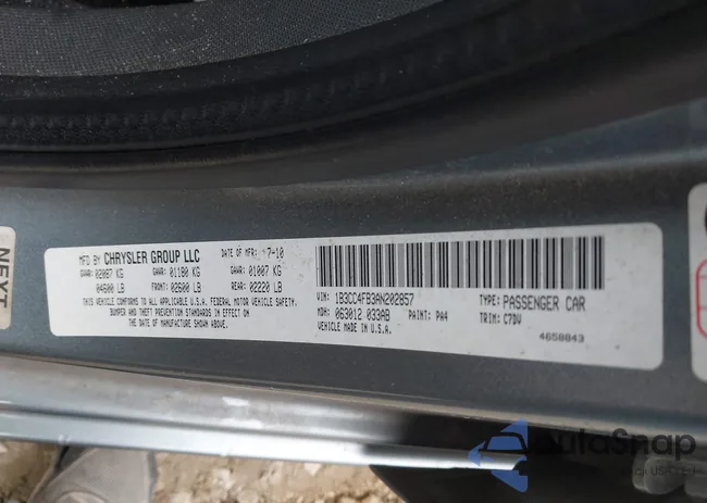 1B3CC4FB3AN202857: 43834561