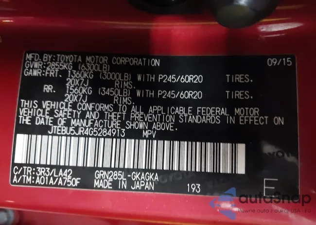 JTEBU5JR4G5284913: 43834836