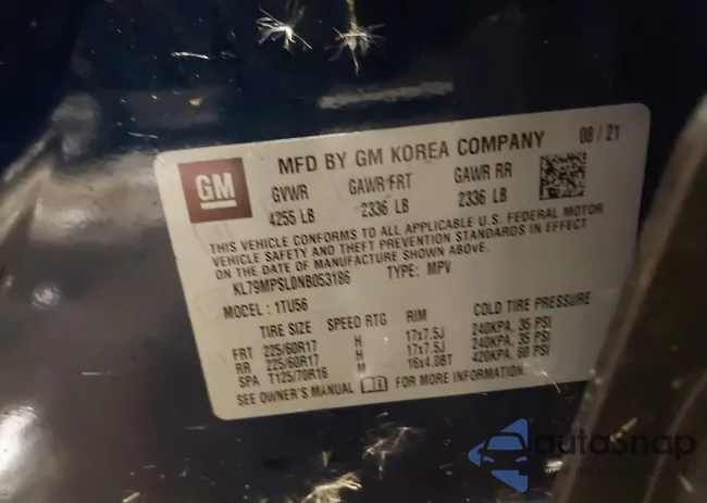 KL79MPSL0NB053186: 43834838