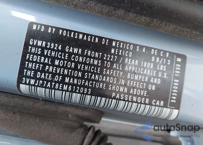 3VWJP7AT8EM612093: 43834891