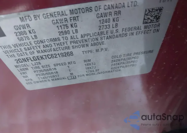 2GNFLGEK7C6219268: 43836031