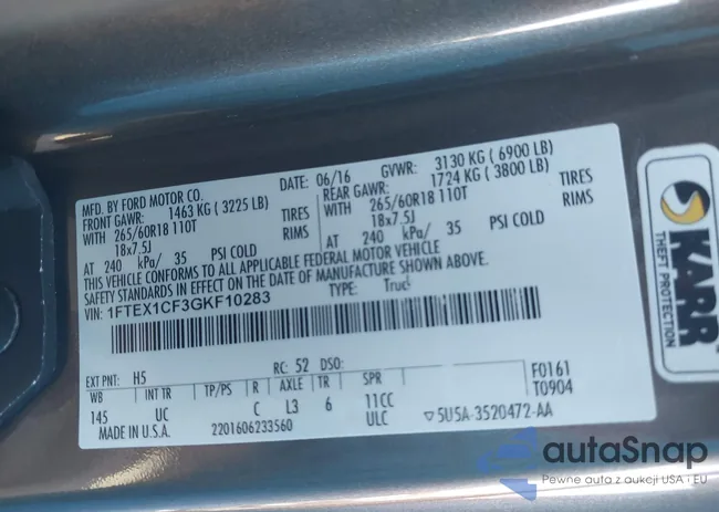 1FTEX1CF3GKF10283: 43836173