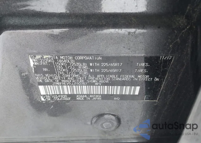 JTMBFREV9JJ192787: 43836185