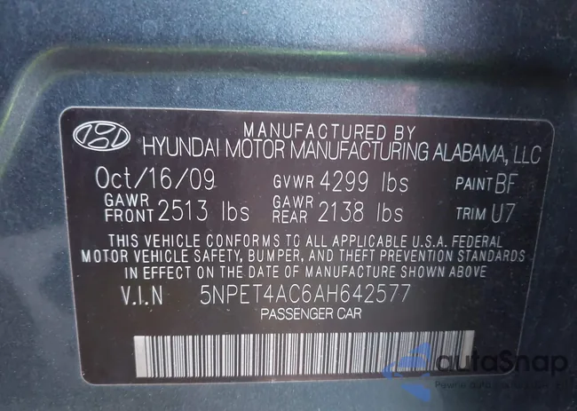 5NPET4AC6AH642577: 43836421