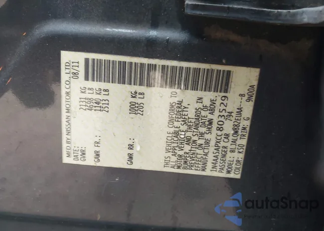 1N4AA5APXCC803529: 43836491