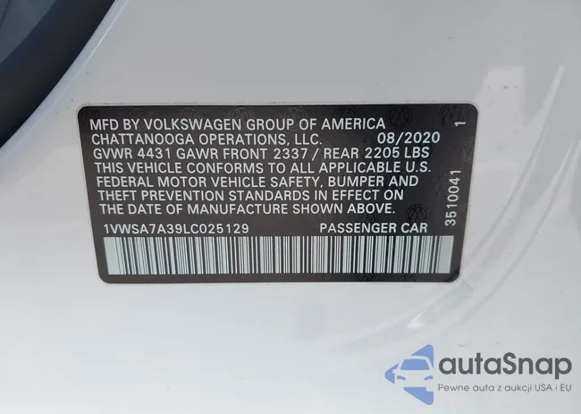 1VWSA7A39LC025129: 43835651