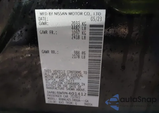 1N4BL4DW9PN401412: 43835713