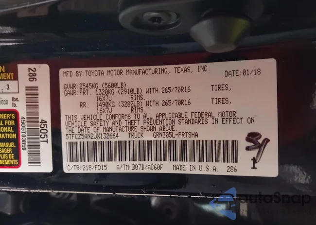 5TFCZ5AN2JX132664: 43835773