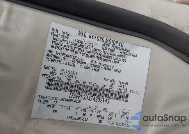 1FAFP53UX7A202145: 43837119