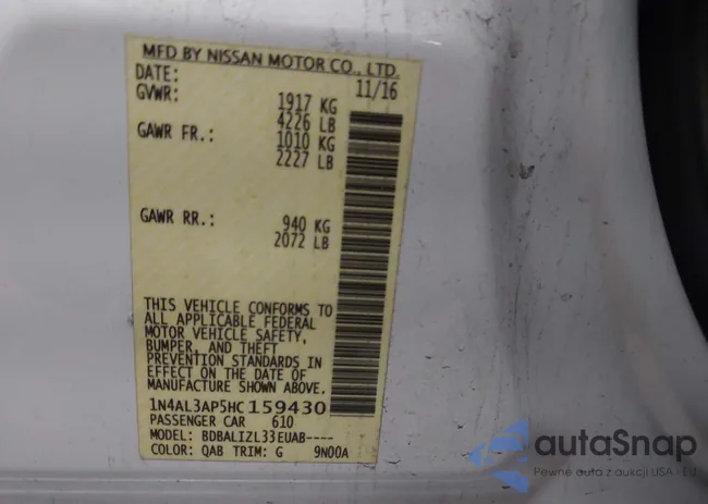 1N4AL3AP5HC159430: 43837160