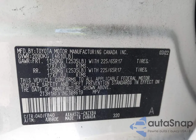 2T3H1RFV1NC188619: 43837176