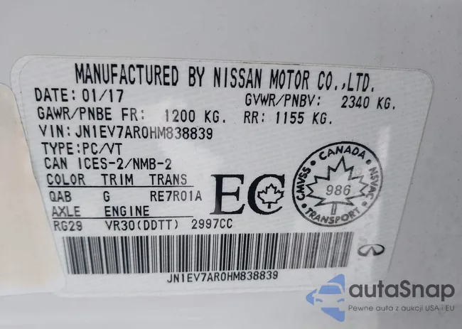 JN1EV7AR0HM838839: 43836841