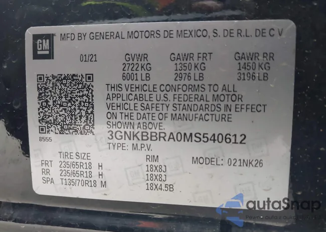 3GNKBBRA0MS540612: 43838080