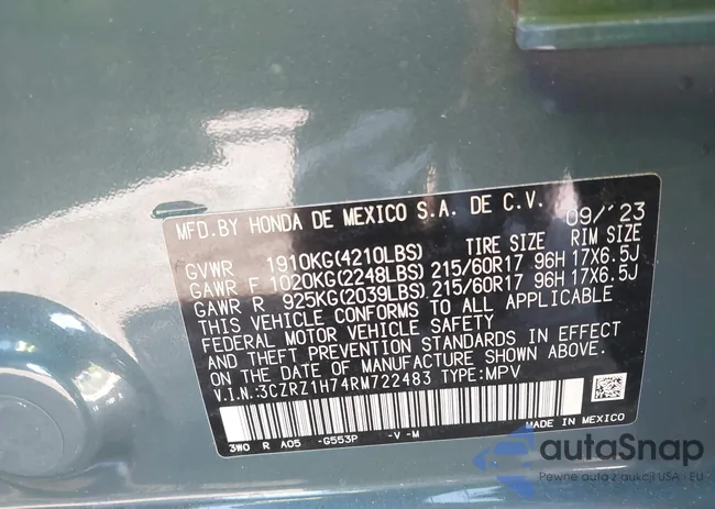 3CZRZ1H74RM722483: 43838191