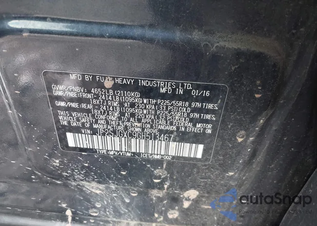 JF2SJGXC9GH513467: 43838245