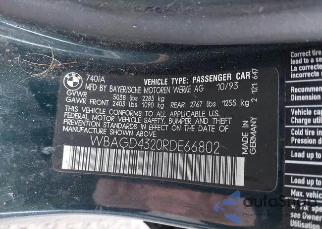 WBAGD4320RDE66802: 43838322