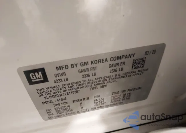 KL4MMDSL7LB110387: 43837729