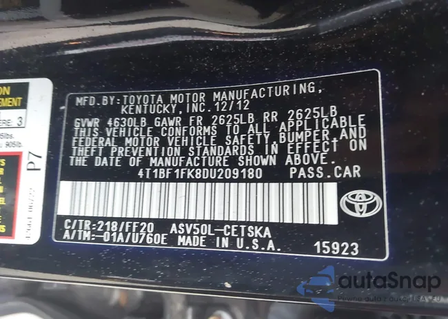 4T1BF1FK8DU209180: 43837755