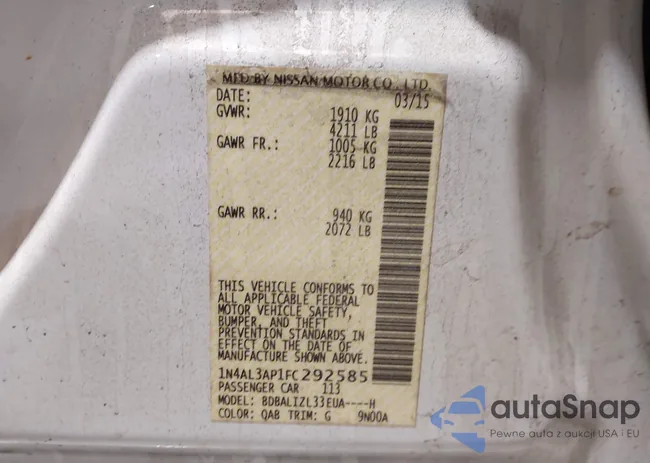 1N4AL3AP1FC292585: 43838907